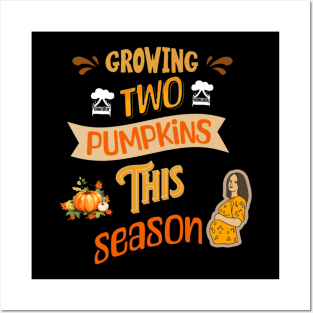 Growing Two Pumpkins This Season, Pregnancy Announcement Posters and Art